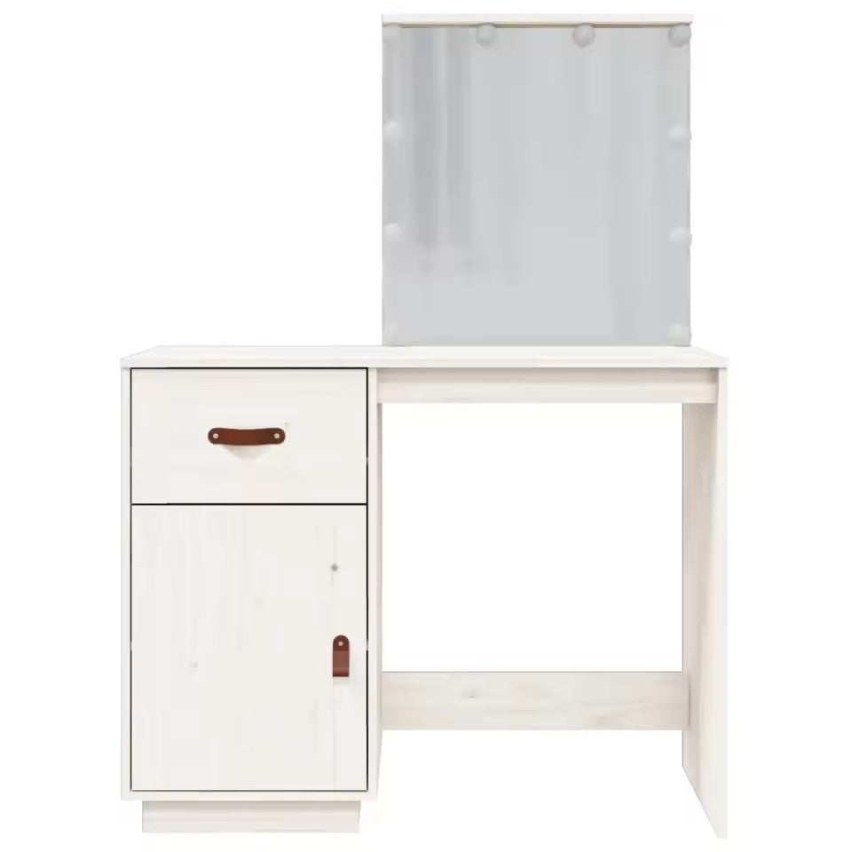 Coiffeuse Vanytia Iséa – Coiffeuse avec miroir lumineux et rangement latéral