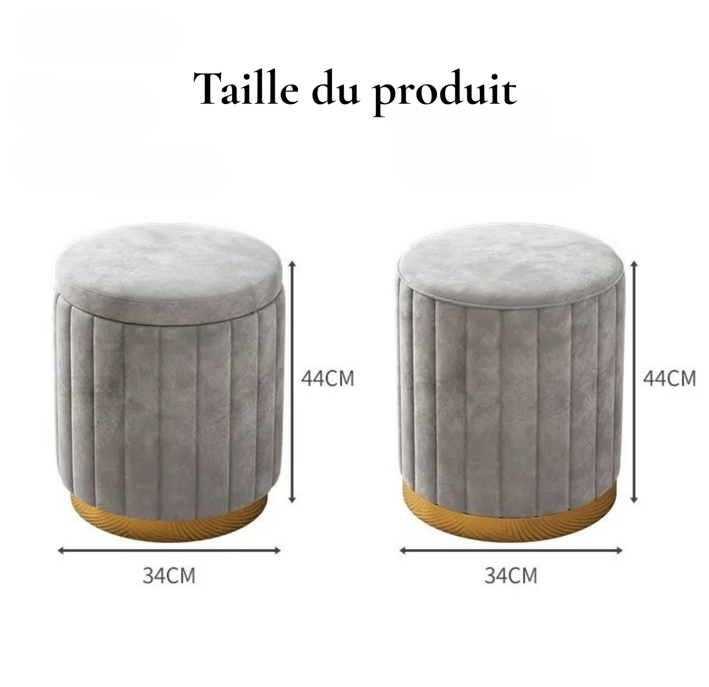 Tabouret Vanytia Éden – Tabouret avec rangement intégré