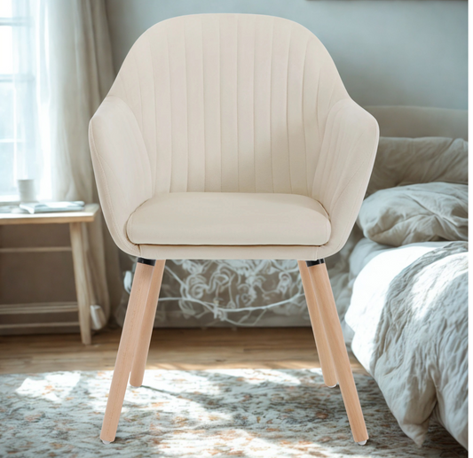 Chaise Vanytia Alma – Chaise avec accoudoirs et pieds en bois