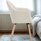 Chaise Vanytia Alma – Chaise avec accoudoirs et pieds en bois