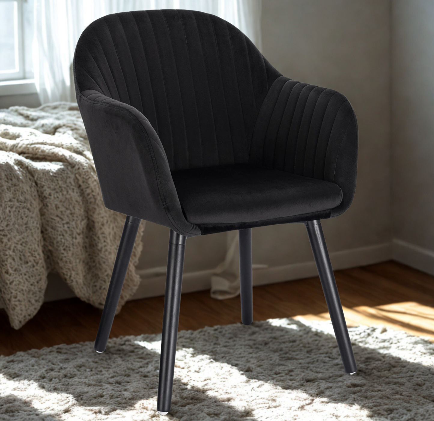 Chaise Vanytia Alma – Chaise avec accoudoirs et pieds en bois