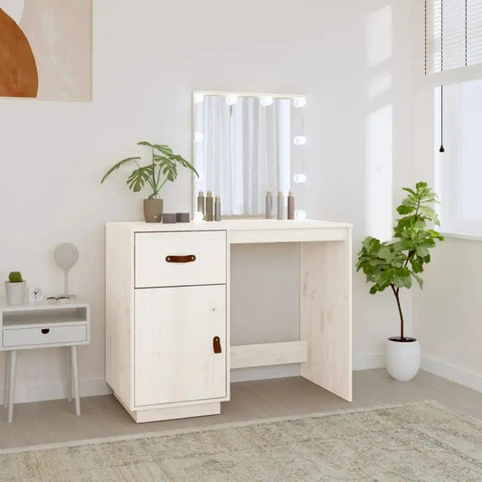 Coiffeuse Vanytia Iséa – Coiffeuse avec miroir lumineux et rangement latéral