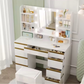 Coiffeuse Vanytia Signature – Coiffeuse avec miroir lumineux et rangements intégrés