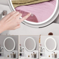 Coiffeuse Enfant Vanytia Céleste – Coiffeuse compacte avec miroir rond et étagères de rangement