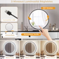 Coiffeuse Vanytia Divine – Coiffeuse avec miroir LED rond et plusieurs tiroirs de rangement