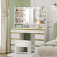 Coiffeuse Vanytia Signature – Coiffeuse avec miroir lumineux et rangements intégrés