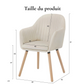 Chaise Vanytia Alma – Chaise avec accoudoirs et pieds en bois
