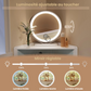 Coiffeuse Enfant Vanytia Luna – Coiffeuse d’angle avec miroir rond et tiroirs